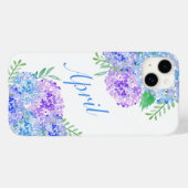 Aquarell Hortensien Chic Floral Case-Mate iPhone Hülle (Rückseite (Horizontal))