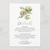 Aquarell-Hortensien-Details Karte für die Hochzeit (Vorderseite)
