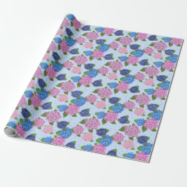 Aquarell-Hortensien-Geschenkpapier Geschenkpapier