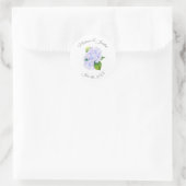 Aquarell Hortensien Runder Aufkleber (Tasche)