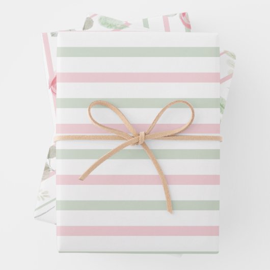 Aquarell Hübsch Blütendarm Geschenkpapier Set (Beispiel)