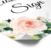 Aquarell Hübsch Garden Blume Personalisiert Poster (Ecke)