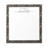 Aquarell Hübsche Wildblumen Blumenmuster  Notizblock (Vorderseite)