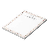 Aquarell Hübsche Wildblumen Blumenmuster Notizblock (Rotiert)