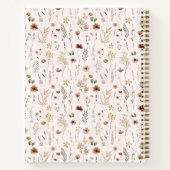 Aquarell Hübsche Wildblumen Blumenmuster Notizblock (Rückseite)