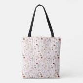 Aquarell hübsche Wildblumen Blumenmuster  Tasche (Rückseite)