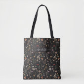 Aquarell hübsche Wildblumen Blumenmuster Tasche (Vorderseite)