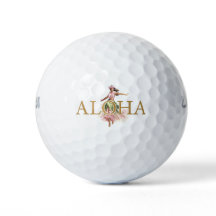 Aquarell Hula Mädchen Aloha Hawaii Golfbälle