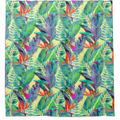 Aquarell Humminbirds im Dschungel Duschvorhang (Vorderseite)