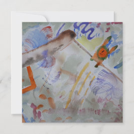 Aquarell Hummingbird Flachgratis-Karte Karte