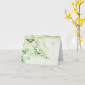 Aquarell Hummingbird-Karte Karte (Gelbe Blume)
