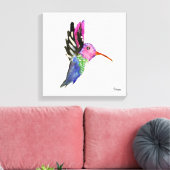 Aquarell Hummingbird Leinwand (Insitu (Wohnzimmer))