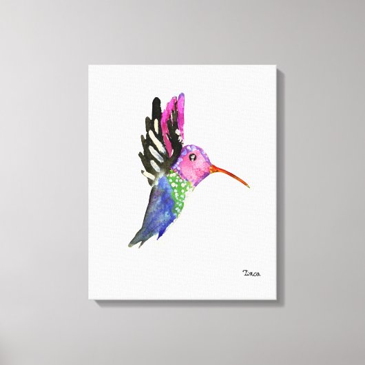Aquarell Hummingbird Leinwand (Vorderseite)