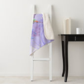 Aquarell Hummingbird Lila Blue Garden Blume Sherpadecke (Beispiel)