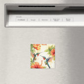 Aquarell Hummingbird und Blume Design Magnet (In Situ (Geschirrspüler))