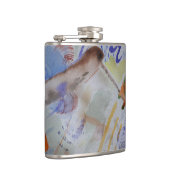 Aquarell Hummingbird Vinyl Wrapped Flask Flachmann (Rechts)