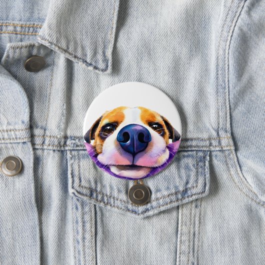 Aquarell Hund Button (Beispiel)