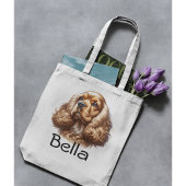 Aquarell Hund Cocker Spaniel personalisieren Tasche