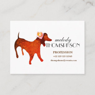 Aquarell-Hund individuell Visitenkarte