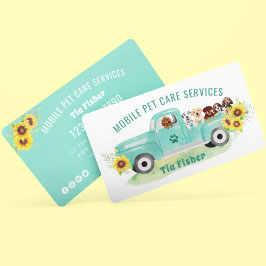 Aquarell Hund Rassen Haustier Groomer Visitenkarte