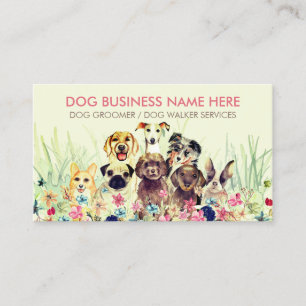Aquarell-Hunde Visitenkarte