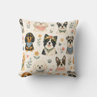 Aquarell-Hundemuster-Bundle Kissen
