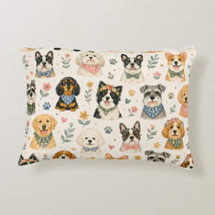 Aquarell-Hundmuster-Bundle Dekokissen