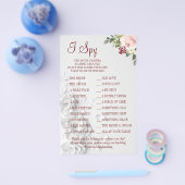 Aquarell I spy Hochzeitsspielkarte Flyer (Einzeln)