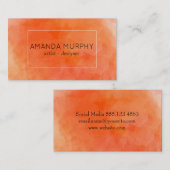 Aquarell II (orange) Visitenkarte (Vorne/Hinten)