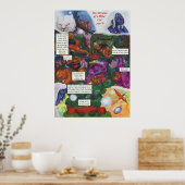 Aquarell-Illustration Comic-Kurzgeschichte Fantasy Poster (Küche)