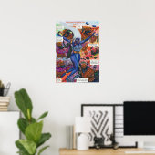 Aquarell-Illustration Comic-Kurzgeschichte Fantasy Poster (Heimbüro)