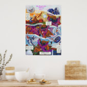 Aquarell-Illustration Comic-Kurzgeschichte Fantasy Poster (Küche)