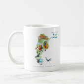 Aquarell-Illustrierte Karte Argentinien | Monogram Kaffeetasse (Links)