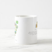 Aquarell-Illustrierte Karte Brasilien | Monogramm Kaffeetasse (Mittel)