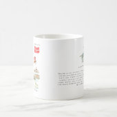 Aquarell-Illustrierte Karte Dänemark | Monogramm Kaffeetasse (Mittel)