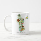 Aquarell-Illustrierte Karte Guyana | Monogramm Kaffeetasse (Links)