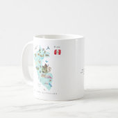 Aquarell-Illustrierte Karte Peru | Monogramm Kaffeetasse (Vorderseite Links)