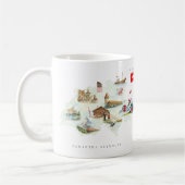 Aquarell-Illustrierte Karte Schweiz | Monogramm Kaffeetasse (Links)