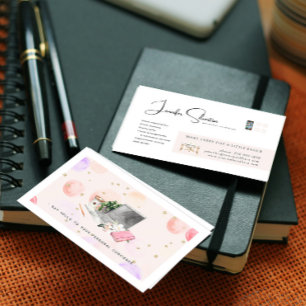 Aquarell-Illustriertes persönliches Concierge-Logo Visitenkarte