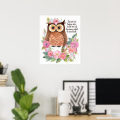 Aquarell im Garten mit Hübschen Blume Poster (Heimbüro)
