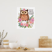 Aquarell im Garten mit Hübschen Blume Poster (Küche)