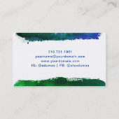 Aquarell-im Garten Visitenkarte (Rückseite)