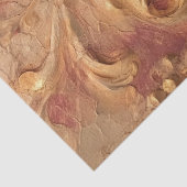 Aquarell Imitate Gold Barockschmuck Tiefrot Seidenpapier (Detail)