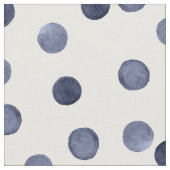 Aquarell In blauen Polka-Punkten . Stoff (Nahaufnahme)