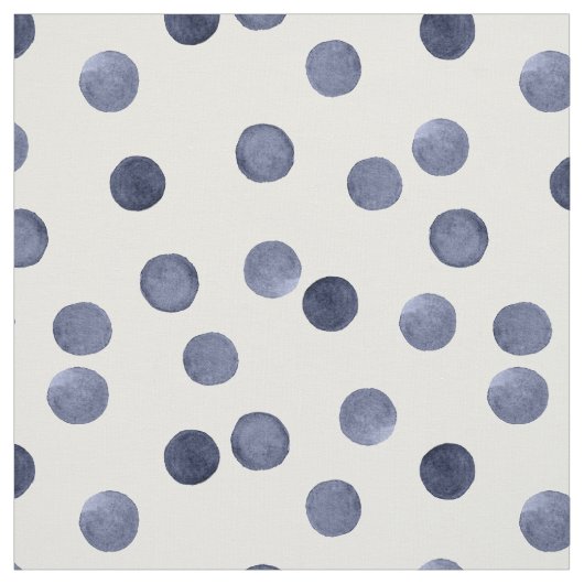 Aquarell In blauen Polka-Punkten . Stoff (Muster)