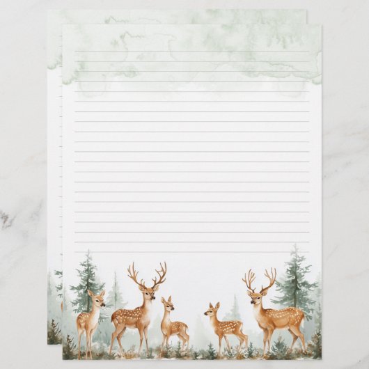 Aquarell in waldbedecktem Papier (Vorne/Hinten)