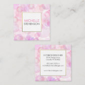 Aquarell-Innenarchitektur-Visitenkarten Quadratische Visitenkarte (Vorne/Hinten)