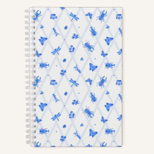 Aquarell-Insekt Blau Notizblock