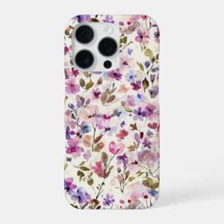 Aquarell-iPhone-Hülle mit Blumenmotiv - Vintage Ro iPhone 16 Pro Hülle