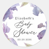 Aquarell Iris Bläserner Frühlingsgarten Runder Aufkleber (Vorderseite)